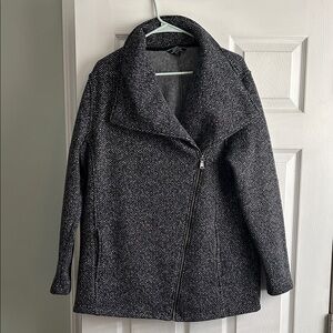 Lands' End Women's Charcoal Pea Coat